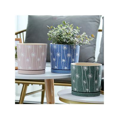 China Environmentally Friendly Wholesale Ceramic Large Plant Flower Pots Living Room Outdoor Ceramic Plant Pot Flower Pot for sale