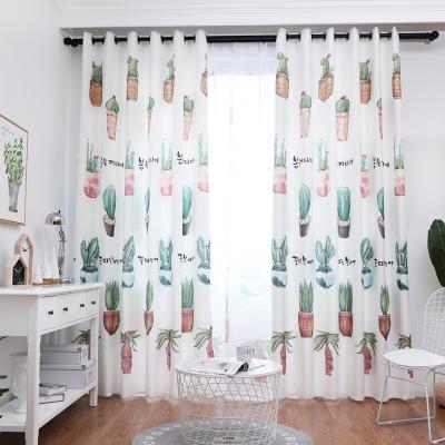 China Blackout 100% Shade Curtain Fabric Soft Linen Living Room Printed Home Textile Fabric for sale