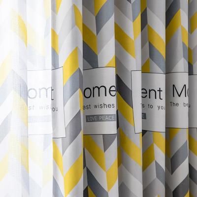 China Blackout Porcelain Made Roll Textiles Nordic Europe Diamond Stripe Printed Turkey Blackout Curtain Fabric for sale