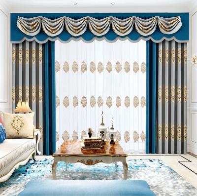 China Custom Made 100% Polyester Luxury European Style Blackout Curtain Hotel Blackout Curtain for sale