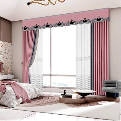 China 100% Polyester Velvet Blackout Curtain Luxury Hotel Blackout Curtain Physical Shading Fabric for sale