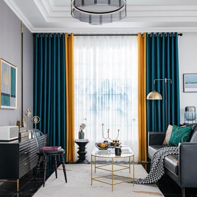 China Cheap Luxury Blackout Curtain Fabric Blackout Curtain And Drapes For Living Room for sale