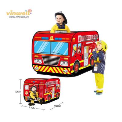 China Indoor Outdoor Sport Camping Pretend Play House Children's Fire Truck Tent VA104581 for sale