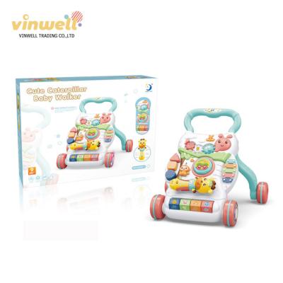 China 2022 hot musical cute Amazon insect baby walkers with music baby walker multifunctional tricycle for sale