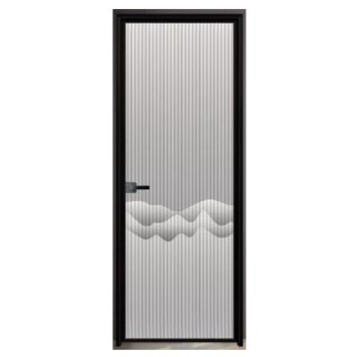 China Modern Design Waterproof Glass Bathroom Doors Shower Bathroom Door Zhoulv Interior Aluminum Door for sale