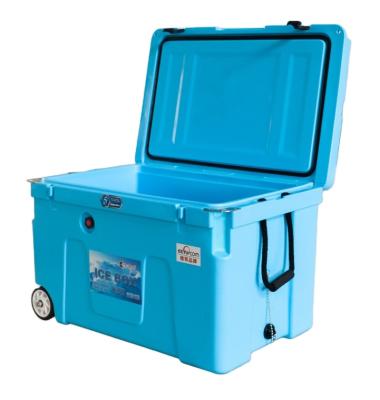 China 140L Waterproof Tolee Customized S Large Ice Box Cooler Shelf Rotomolded Cherry for sale