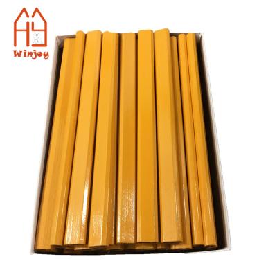 China Carpenter Pencil Flat Carpenter Pencils, Carpenter Wooden Medium Pencil Quality 7 Inch Size Graphite Yellow Color for sale