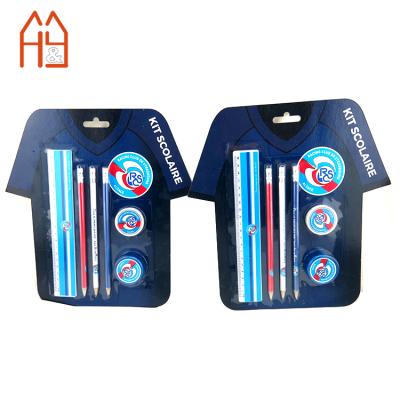 China Creative Blister Card Packaging Football Club Stationery Set For Kids for sale