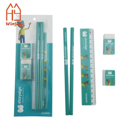 China 2019 Hot Selling Cartoon Blister Card Packing Stationery Set For School Children And Office Stationery Gift Set for sale