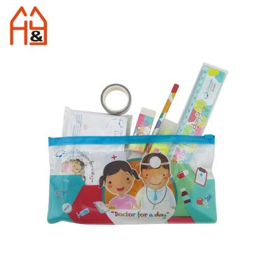 China Promotional Set Children's Stationery Bag Promotional Gift Hospital Pvc Stationery Set Large for sale