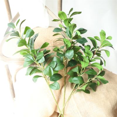 China High Quality Artificial Stem Milan Leaves Home Wedding Decoration Flower Home Wall Lead Road Wedding Decoration for sale