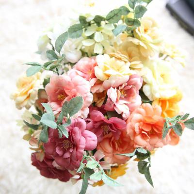 China Rose Flower Mini Flower Bouquet Home Decoration Mini Flower Bouquet Oil Painting Tea Party Factory Wholesale for sale