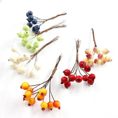 China Hot Selling Hand Made Mini Fruit Berries Artificial Pomegranate for Christmas Gift Wrapping Decoration for sale