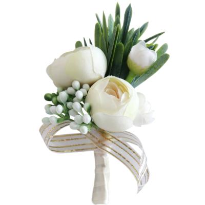 China Flower The Wedding High Quality Fashional Artificial Flower Bridesmaid Flower Corsage Bridesmaid Corsage for sale