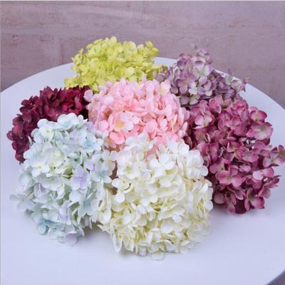 China Direct Wholesale Fashional Artificial Flowers Factort Hydrangea Artificial Flower Heads For Wedding Decoration for sale