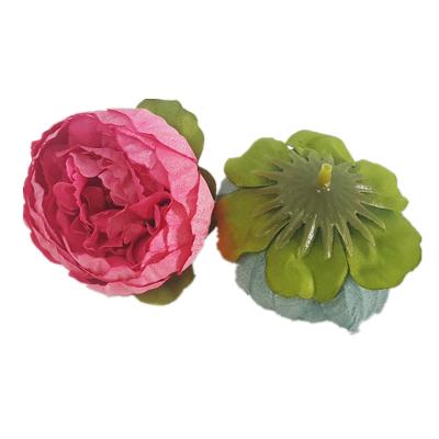 China Fashional Artificial Flowers European Style Peony Artificial Flower Heads For Wedding Garland Outdoor Decoration for sale