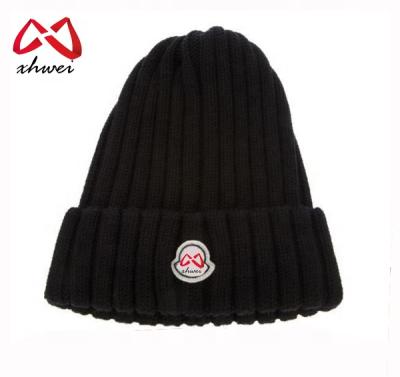 China Wholesale COMMON Simple Empty Winter Knitted Acrylic Custom Beanie Hat For Adults Women for sale