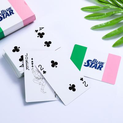 China Entertaiment Game Cards 1 Deck Waterproof Plastic Playing Cards Ad Plastic Playing Cards for sale