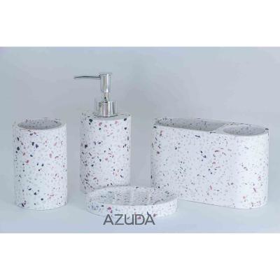 China AZUDA_Terrazzo Sustainable Bathroom Accessories Set 4 Piece Bathroom Set Bathroom Sets for sale