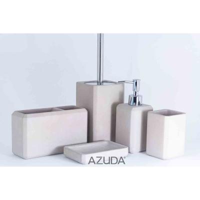 China AZUDA_Primary Cement Bathroom Accessories Set Sustainable Bathroom Sets for sale