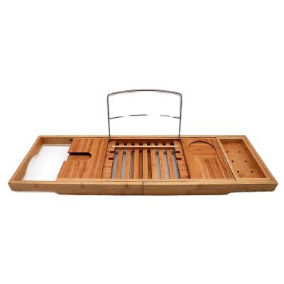 China AZUDA_Bamboo Sustainable Bath Tray Bath Caddy for sale