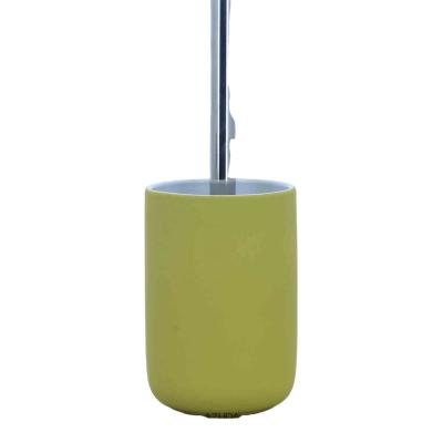 China Minimalist AZUDA_Yellow Rubber Paint Ceramic Toilet Brush Holder for sale