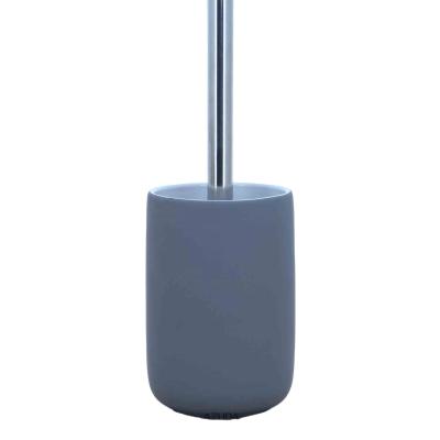 China Minimalist AZUDA_ Gray Rubber Paint Ceramic Toilet Brush Holder for sale