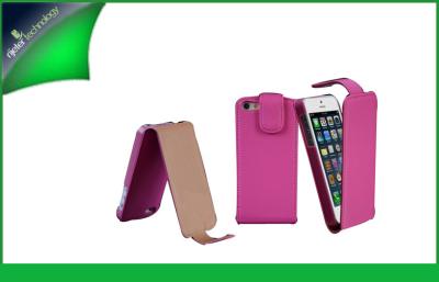 China Vertical Protective PU Leather Case For Iphone 5 / Iphone 5s With SGS , CE , RoSh for sale