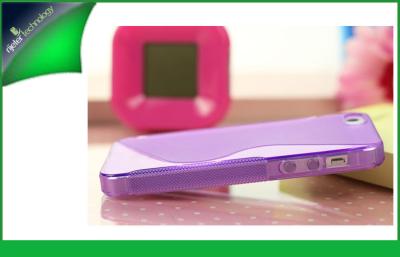 China Personized Pink / Purple S Shape TPU Case For Iphone 5 / 5s Eco - friendly for sale