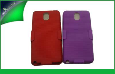 China Metallic Oil Coated Combo Samsung Galaxy Note 3 Kickstand Phone Case Clip for sale