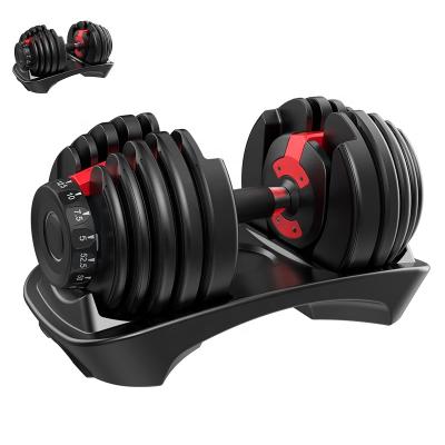 China Durable Standard The Gym Fitness Equipment 24kg 52.5lb 40kg 90lb Home Adjustable Dumbbell for sale