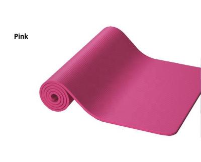 China 2020 Gym OEM Customized Eco-friendly NBR Non Slip Fitness Exercise Yoga Mat 10mm 15mm 20mm Thickness for sale