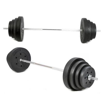 China Rubber+cast Iron Newest Fitness Products Weigh Plates Set Barbell for sale