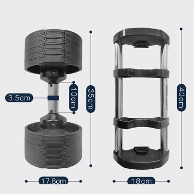 China Durable 20kg Hand Electroplating Dumbbell Family Standard Fitness Dumbbell for sale