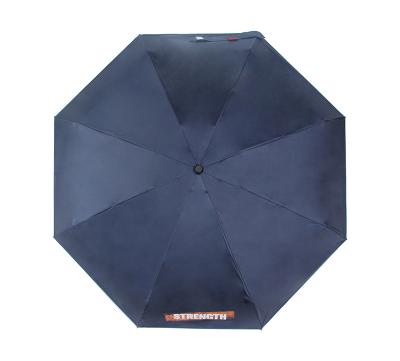 China Mini Size Water Repellent UV Proof Three In A Navy Blue 5 Fold Multifunction Umbrella for sale