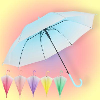 China 23inch Fashion Modern Gradient Poe Semi Straight Umbrella for sale