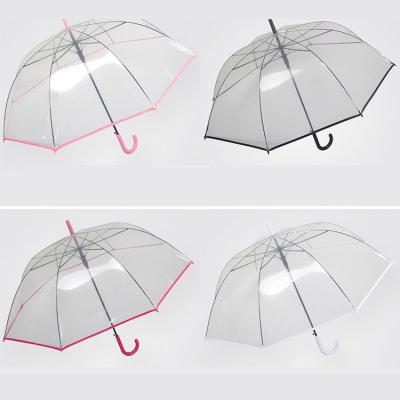 China Modern Rain Adult Poe Plastic Clear Umbrella With Logo for sale