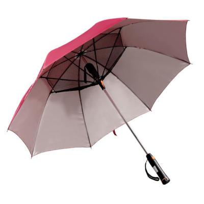 China Wholesale Modern Sun Golf Umbrella With Outside Fan Inside for sale