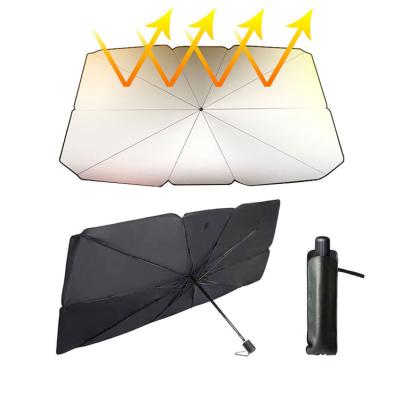 China All In 1 Special Foldable Shade Emergency Sunshield Sun Windshield Block Parasol Car Umbrella for sale