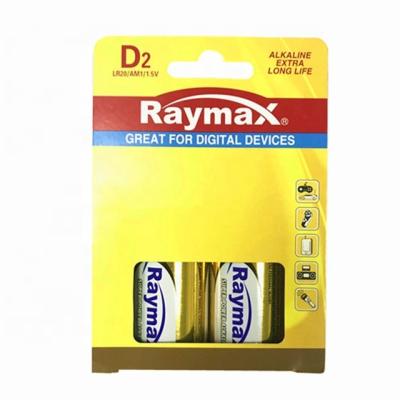 China Reasonable Toys And Acceptable Price OEM Raymax D Size LR20 am1 1.5v Alkaline Dry Battery For Torches for sale