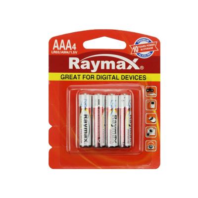 China Toys Raymax factory supplier LR03 am4 1.5v battery AC alkaline storage batteries for home use for sale