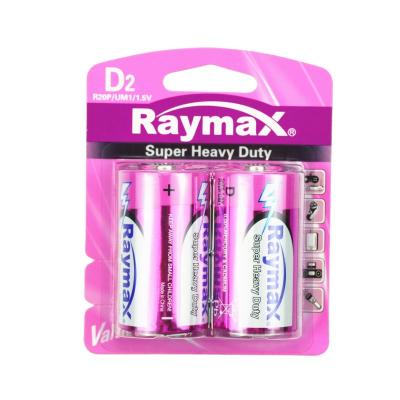 China Dry Toys Raymax Private Label OEM D Size R20 um1 1.5v Heavy Duty Battery For Kitchen Fan for sale