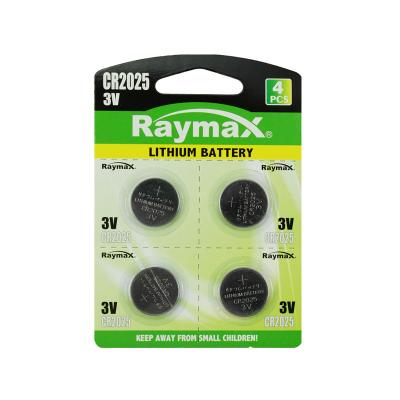 China Raymax Home Appliances Factory Directly 3v Lithium CR2025 Button Cell Batteries For Computer for sale