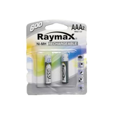 China Toys Super Quality Best Price OEM Raymax 1.2v HR03 AAA 600mAh NiMH Rechargeable Battery for sale