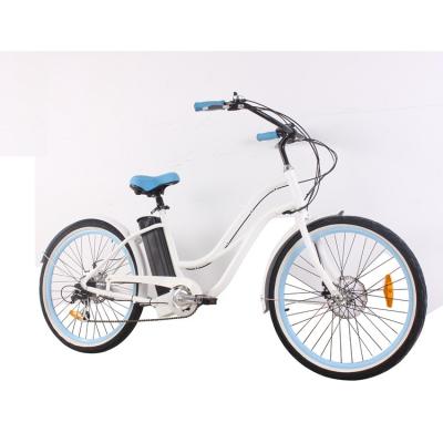 China Hot Selling 36V 250W 26 Inch Aluminum Alloy Classic Beach Cruiser Electric Bicycle for sale