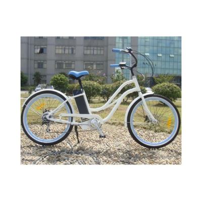 China 2022 Aluminum Alloy Cheap Beach Cruiser Electric Bicycle Step By Electric Bike Wholesale 250W 350W 500W for sale