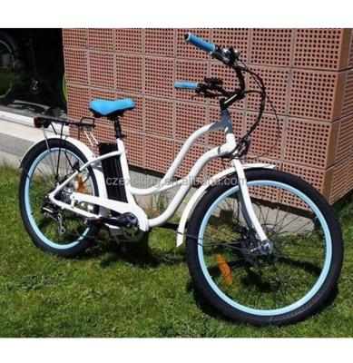 China Aluminum Alloy Best Selling 2022 26 Inch 48v 500w Beach Cruiser Bike Ebike 250w Electric Bicycle With Disc Brake for sale