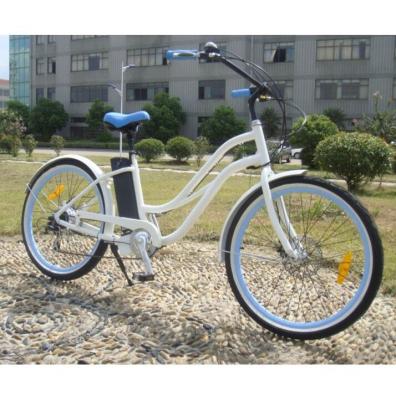 China Modern Aluminum Alloy Design E Bikes For Sale 36V 48V 250W 500W Electric Bike Beach Cruiser With Disc Brake For Girls for sale