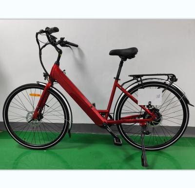 China Aluminum Alloy High Performance Cheap Price 29inch 350W City Bicycle Electric Bike With Rear Seat On Sale for sale