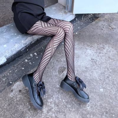 China Net Fashion Lace Top Pantyhose For Shiny Women Sexy Stockings Lingerie Plus Size Thigh High Stockings Silicon for sale